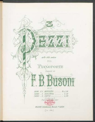 No. 3: Gigue : per pianoforte; op. 10