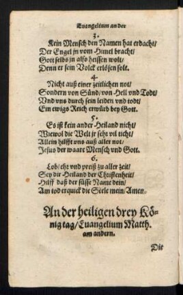 An der heiligen drey König tag ...