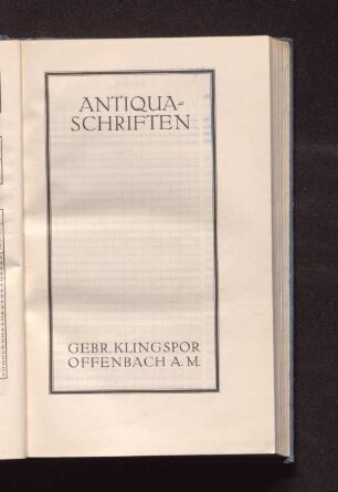 Antiqua-Schriften