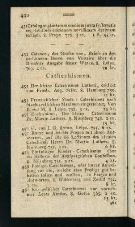 490-492, Cathechismen