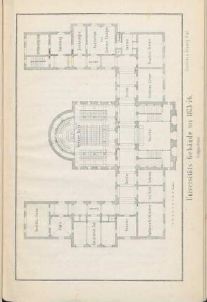 Universitäts-Gebäude von 1873-76, Erdgeschoss.