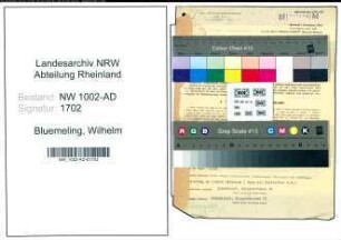 Entnazifizierung Wilhelm Bluemeling, geb. 23.01.1887 (Kassierer)
