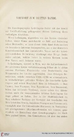 Vorwort zum dritten Bande