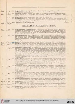 Edelmetallarbeiten (Nr. 362-387)