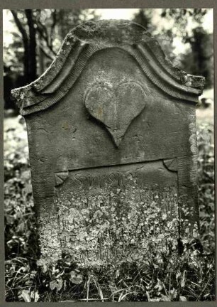 Friedhof, Grabstein mit Herz, 1804