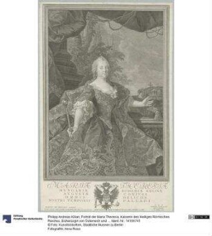 Porträt der Maria Theresia, Kaiserin des Heiliges Römisches Reiches, Erzherzogin von Österreich und Königin von Ungarn und Böhmen