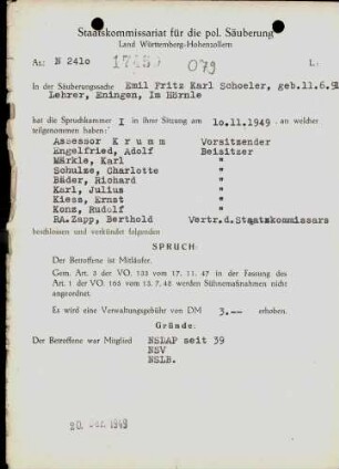 Schoeler, Emil Fritz Karl