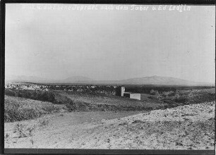 Blick ü. die Ebene Jesrael nach dem Tabor u. Ed Ledjin Blick auf Tabor u. nebi dahi l. gulil-Berge Mühle von leggun U.B.R SW