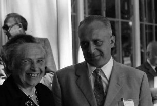 24. Tagung 1974 Chemiker; Kaffeeempfang Hotel Tannenhof: E. Cremer, Ernst O. Fischer
