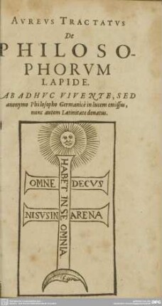 Aureus Tractatus De Philosophorum Lapide.