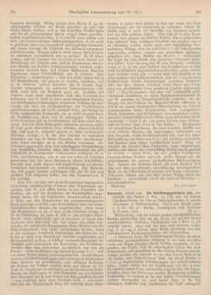 364-366 [Rezension] Harnack, Adolf von, Die Verklärungsgeschichte Jesu, der Bericht des Paulus (I. Kor. 15, 3 ff.) und die beiden Christusvisionen des Petrus