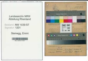 Entnazifizierung Emmi Steinegg , geb. 22.08.1901 ()