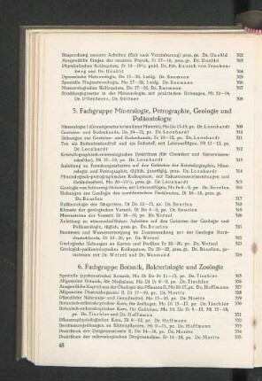 6. Fachgruppe Botanik, Bakteriologie und Zoologie