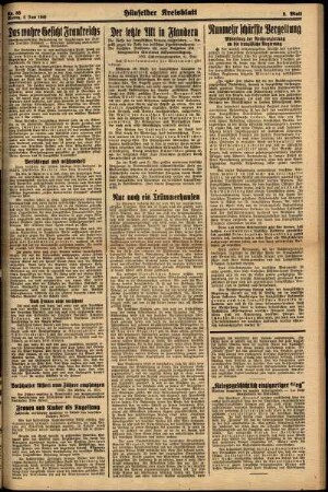 Zweite Ausgabe vom Montag, den 03. Juni 1940.