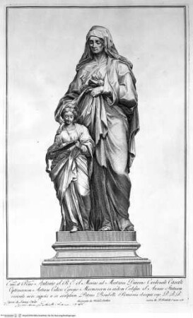 Le statue de' dodici apostoli esistenti nella Basilica Lateranense scolpite da celebri autori, Santa Maria Rotonda, die heilige Anna