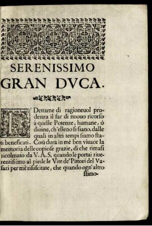 Serenissimo Gran Duca.