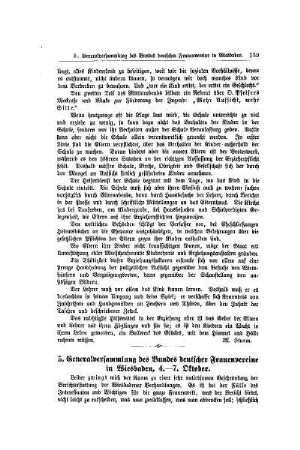 5. Generalversammlung des Bundes deutscher Frauenvereine in Wiesbaden, 4.-7. Oktober