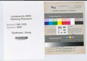 Entnazifizierung Georg Goettmann, geb. 28.12.1885 (Kreisinspektor)