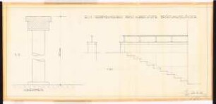 Reichsluftfahrtministerium, Berlin: Verbindungsbau. Brüstungsgeländer Ansicht 1:20, Detail 1:1