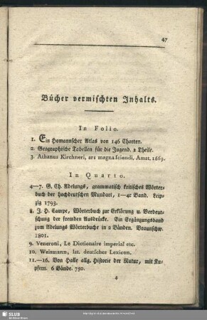 Bücher vermischten Inhalts