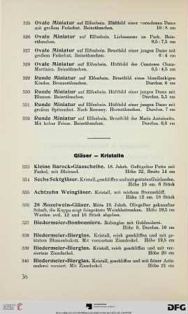 Gläser – Kristalle (Nr. 333-343)