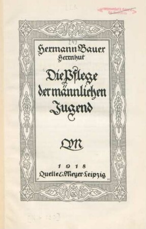 [4]: Die Pflege der männlichen Jugend