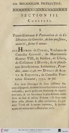 Section III: Conciles