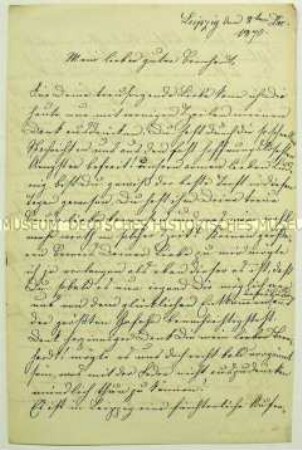 Brief an Bernhard Rostosky von seiner Mutter