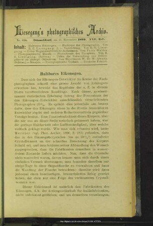 Haltbares Eikonogen