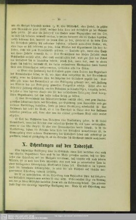 X. Schenkungen auf den Todesfall