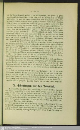X. Schenkungen auf den Todesfall