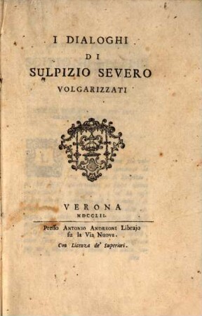 Dialoghi di Sulpizio Severo