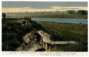Serie Nr. 63/3: Oestl.Kriegsschaupl.: Zu den Kämpfen zwischen Lodz und Lowicz: Stellungen an der Bzura.