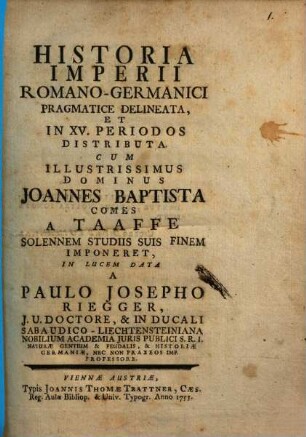 Historia Imperii Rom. Germ. pragmatice delineata