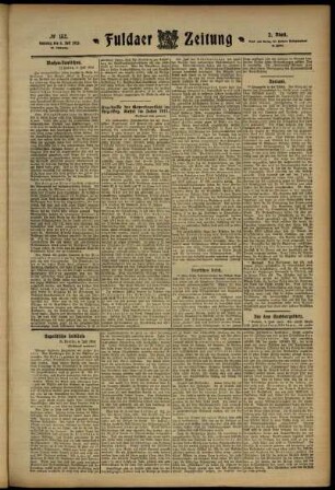Zweite Ausgabe vom Samstag, den 06. Juli 1912.