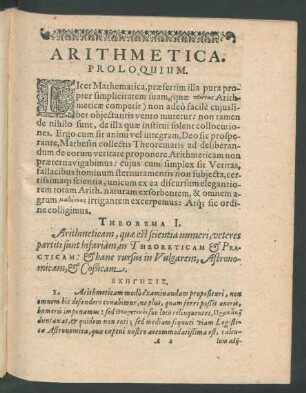 Theorema I. - Theor. VII.