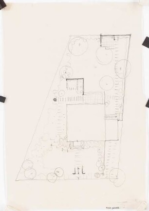 Garten Graf Schack: Lageplan Skizze zu Haus und Garten