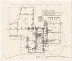 Arzthaus Prof. Bernhardt, Berlin-Charlottenburg: Grundriss Kellergeschoss 1:50