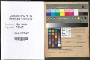 Entnazifizierung Richard Lubig , geb. 25.03.1901 (Baeckermeister)