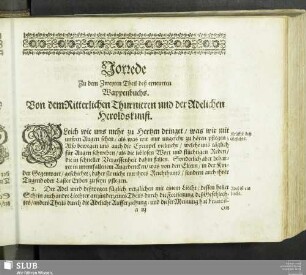 Vorrede Zu dem Zweyten Theil deß erneurten Wappenbuchs