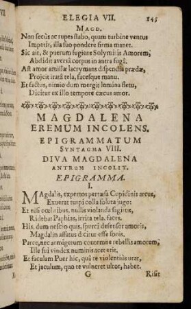 145-167, Syntagma VIII.-Elegia VIII.