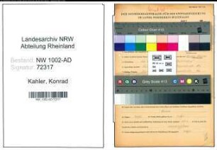 Entnazifizierung Konrad Kahler, geb. 22.07.1913 (Bautechniker)