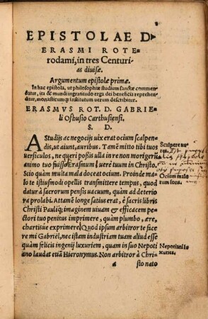Epistolae breviores aliquot ...
