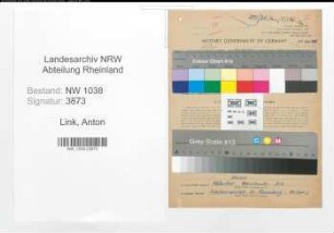 Entnazifizierung Anton Link , geb. 08.08.1904 (Zollbeamter)