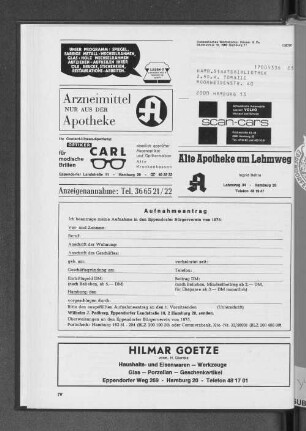 Aufnahmeantrag