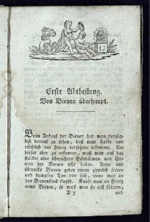 Erste Abtheilung. Von Bienen überhaupt