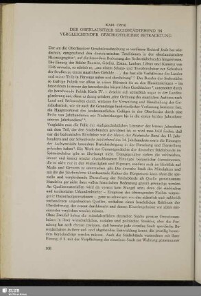 Der Oberlausitzer Sechsstädtebund in vergleichender geschichtlicher Betrachtung