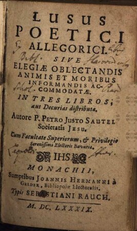 Lusus poetici allegorici