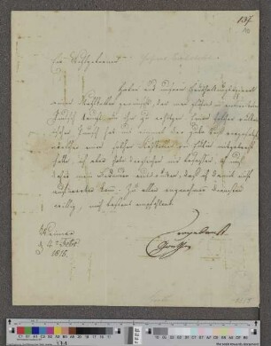 Brief an Heinrich Carl Abraham Eichstaedt