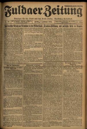 Ausgabe vom Freitag, den 05. Februar 1926.